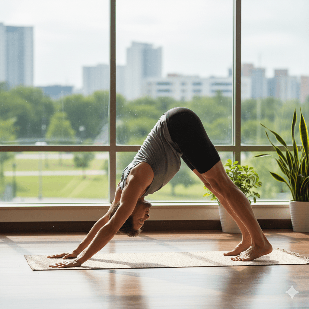 Downward Dog yoga pose icon