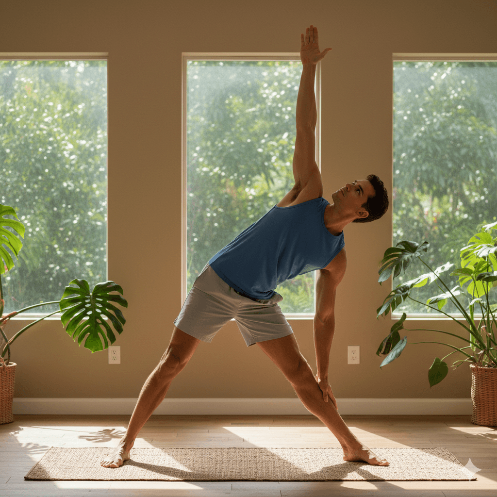 Triangle Pose yoga pose icon