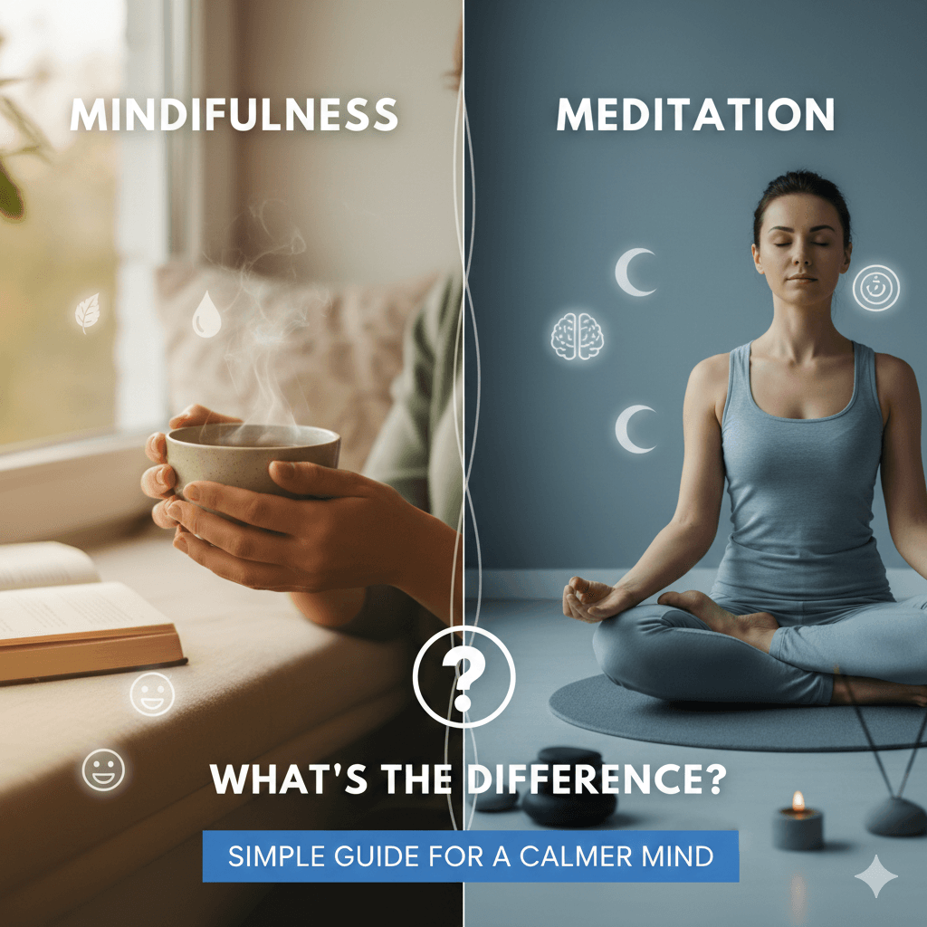 difference between meditation and mindfulness